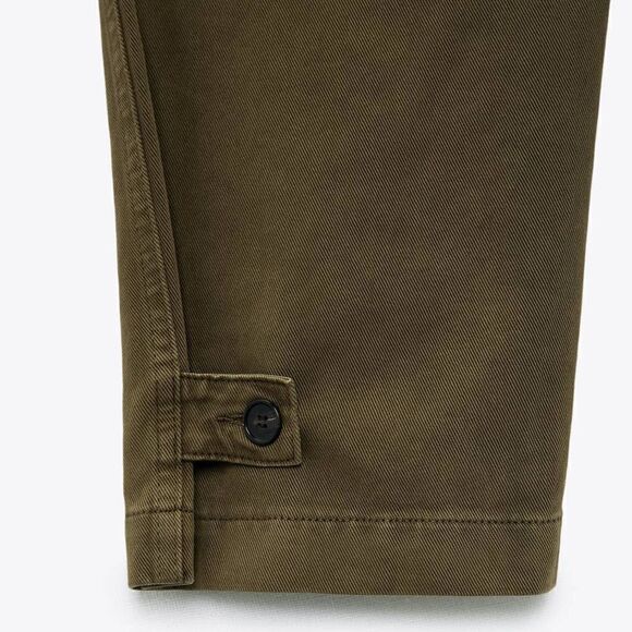 ZARA Cotton Pants Cargo Style Pockets - Picture 8 of 9